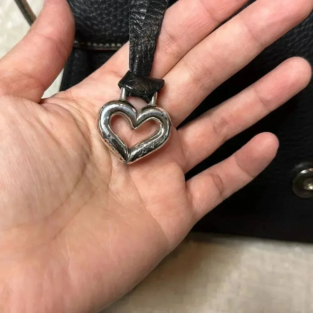 Brighton Black Pebbled Leather Chain Accent Multi Compartment Bag - Picture 13 of 13